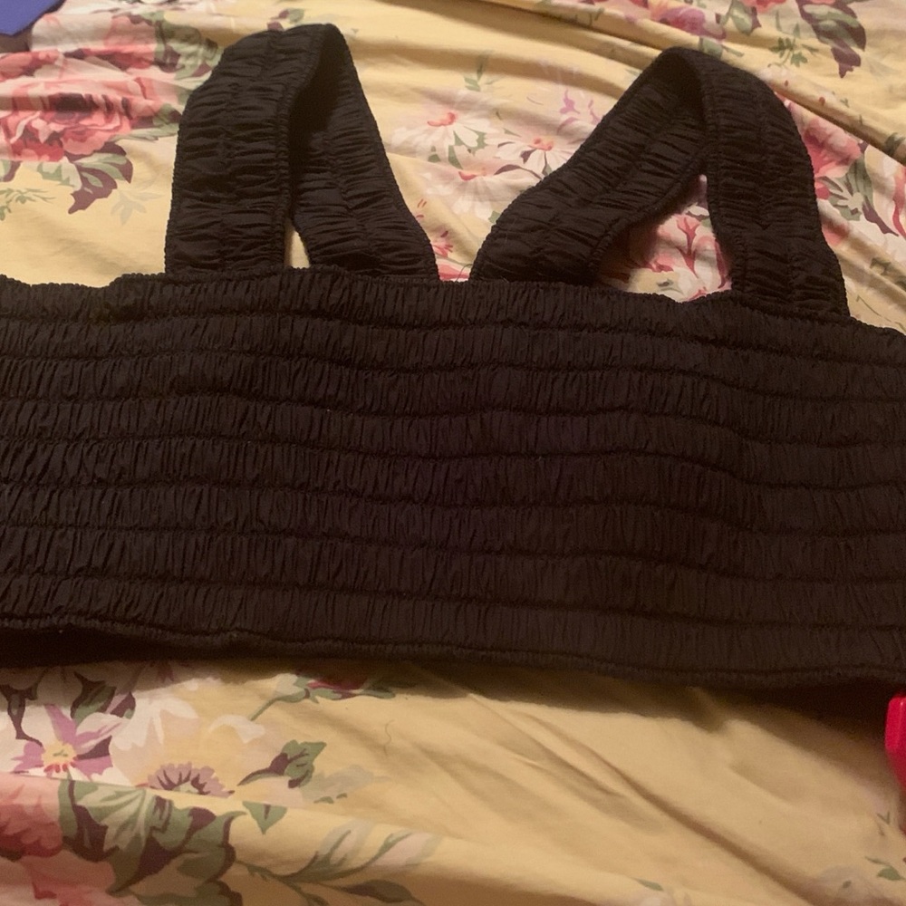 A.L.C. Black Textured Bandeau